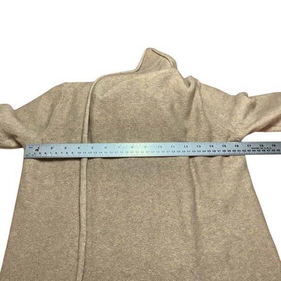 ARITZIA BABATON Wool Cashmere Blend Open Front Long Sleeve Sweater in Camel Sz S - Picture 7 of 10